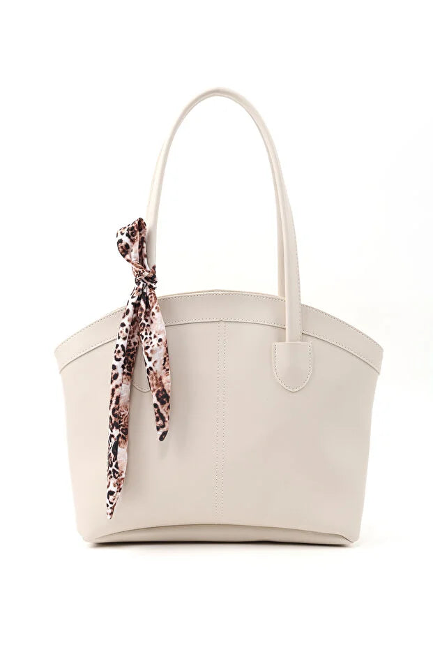 Faux Leather Zippered Shoulder Bag Single Compartment Handbag with