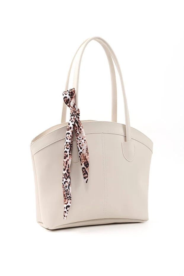 Faux Leather Zippered Shoulder Bag Single Compartment Handbag with