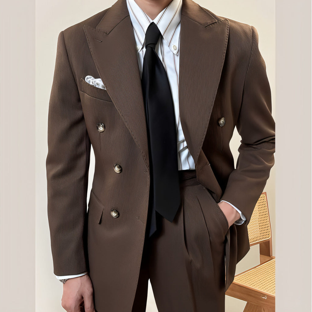 RoyaleForm™ – Spring Double-Breasted Collar Suit Set