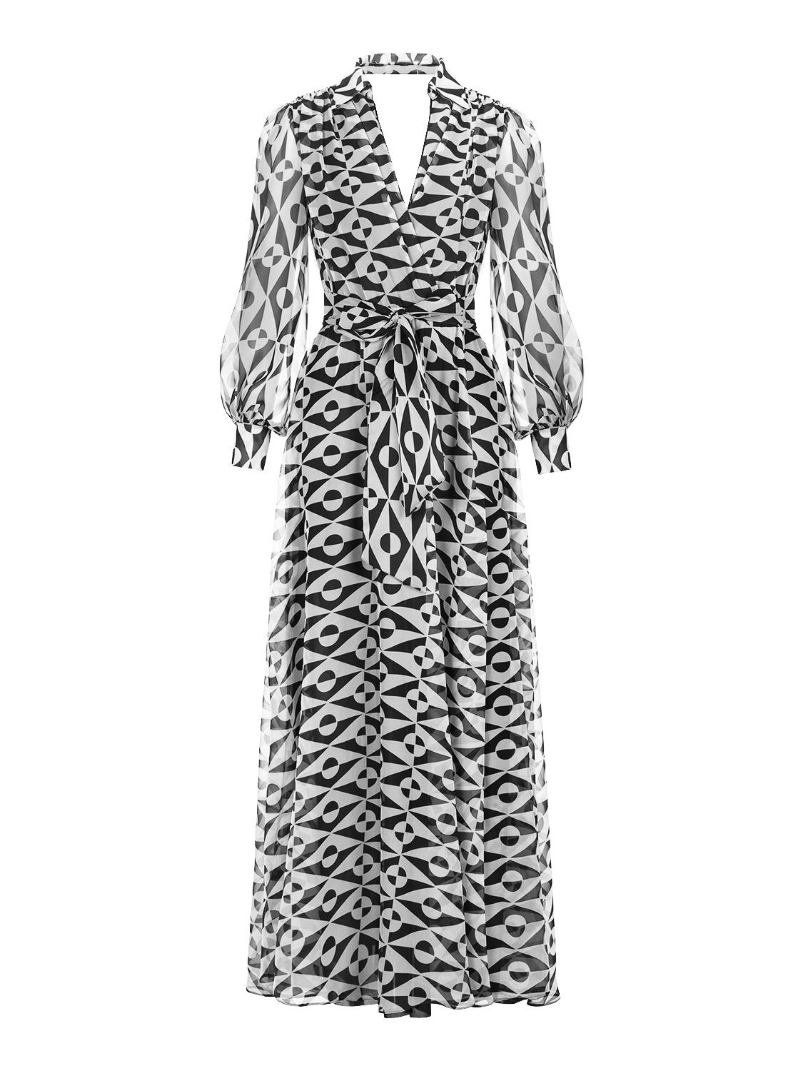 Lapel Collar Slit Dress
