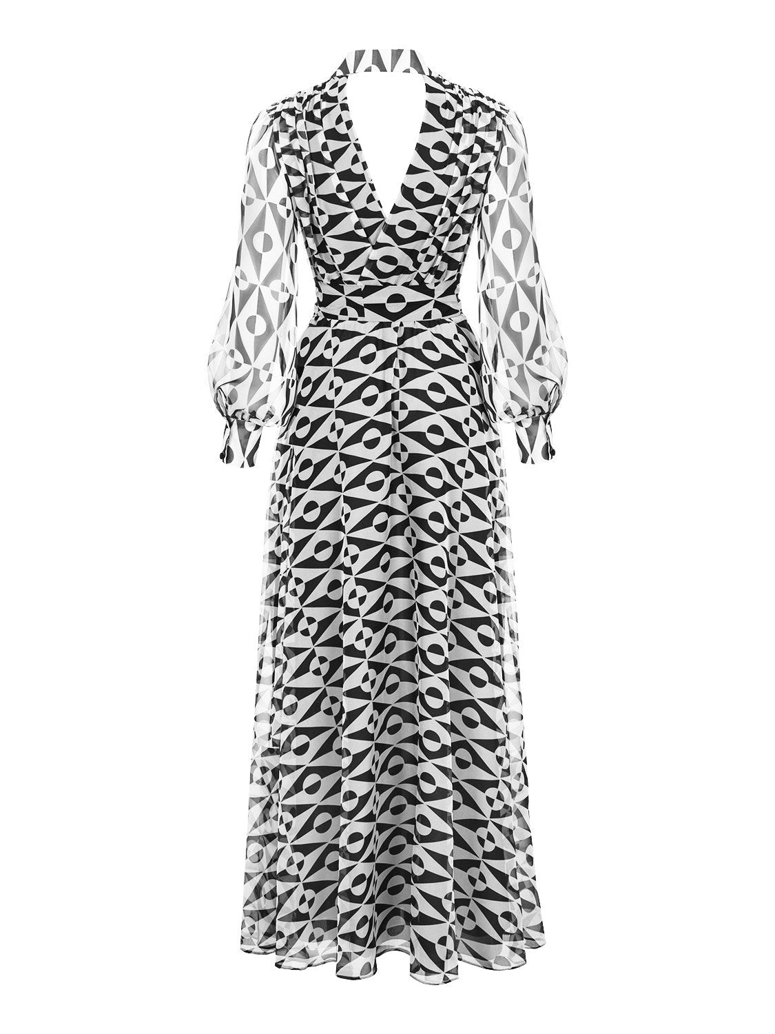 Lapel Collar Slit Dress