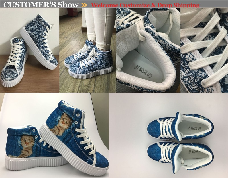 PrintKicks™ – Custom High-Top Platform Sneakers (Women)