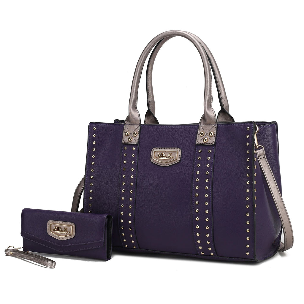 MKF Collection Davina Tote Handbag with wallet Vegan Leather Crossover