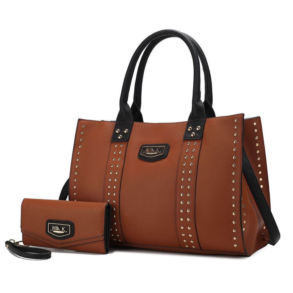 MKF Collection Davina Tote Handbag with wallet Vegan Leather Crossover