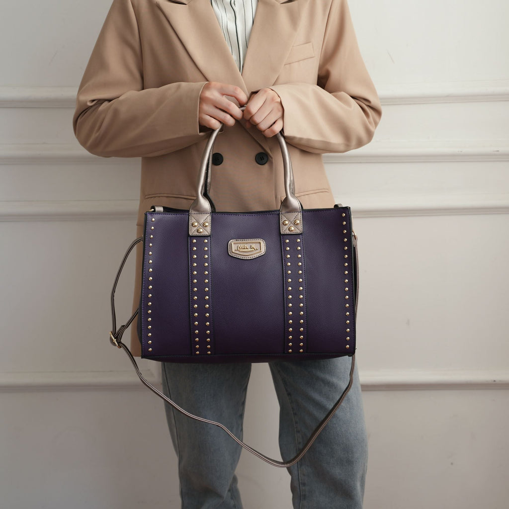 MKF Collection Davina Tote Handbag with wallet Vegan Leather Crossover