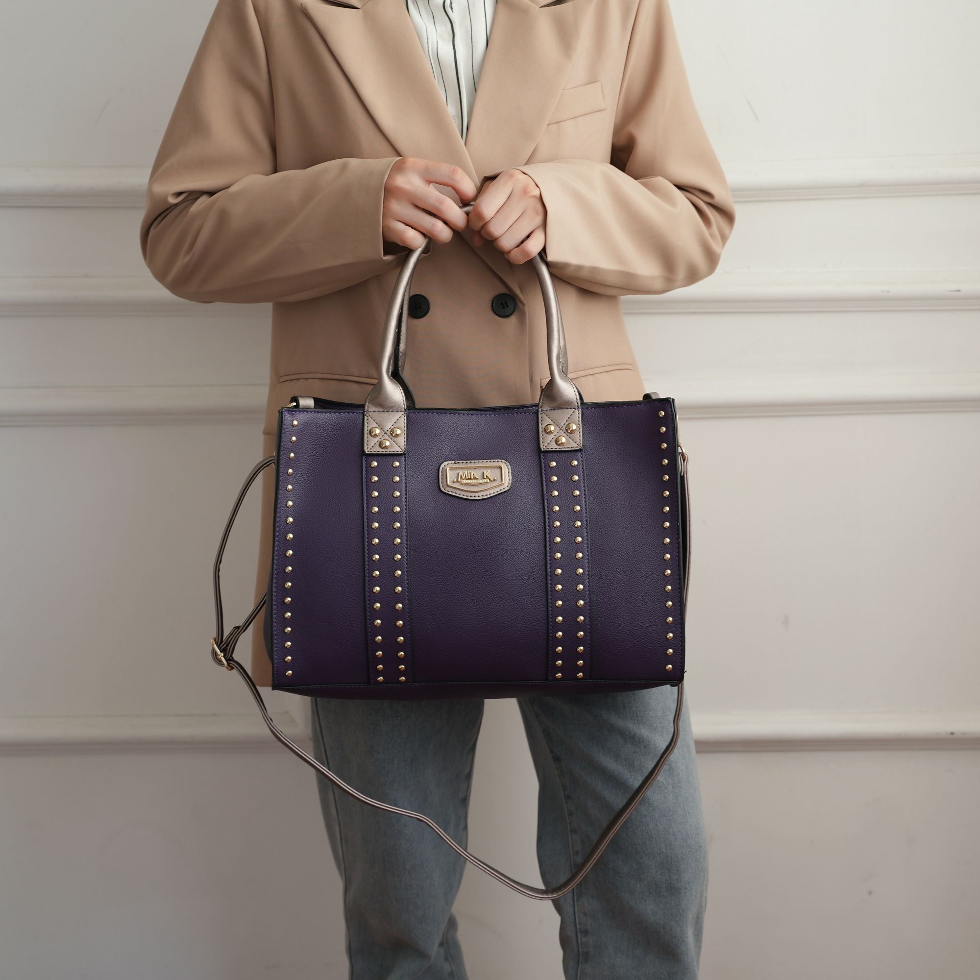 MKF Collection Davina Tote Handbag with wallet Vegan Leather Crossover