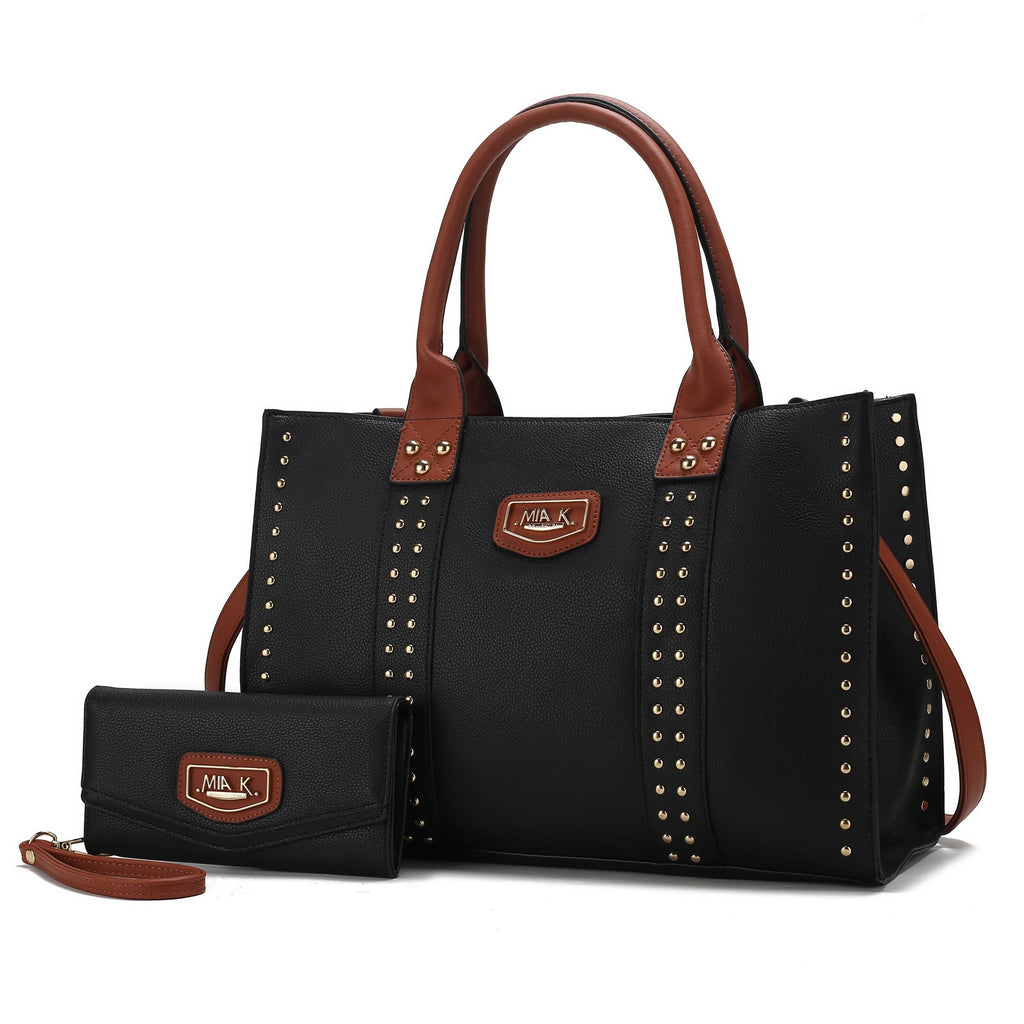 MKF Collection Davina Tote Handbag with wallet Vegan Leather Crossover