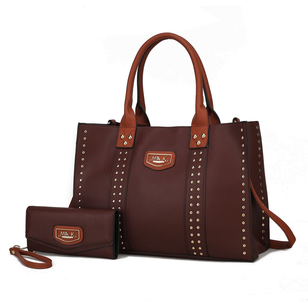 MKF Collection Davina Tote Handbag with wallet Vegan Leather Crossover