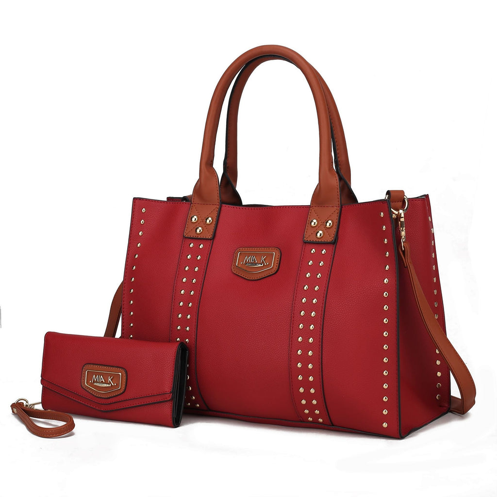 MKF Collection Davina Tote Handbag with wallet Vegan Leather Crossover