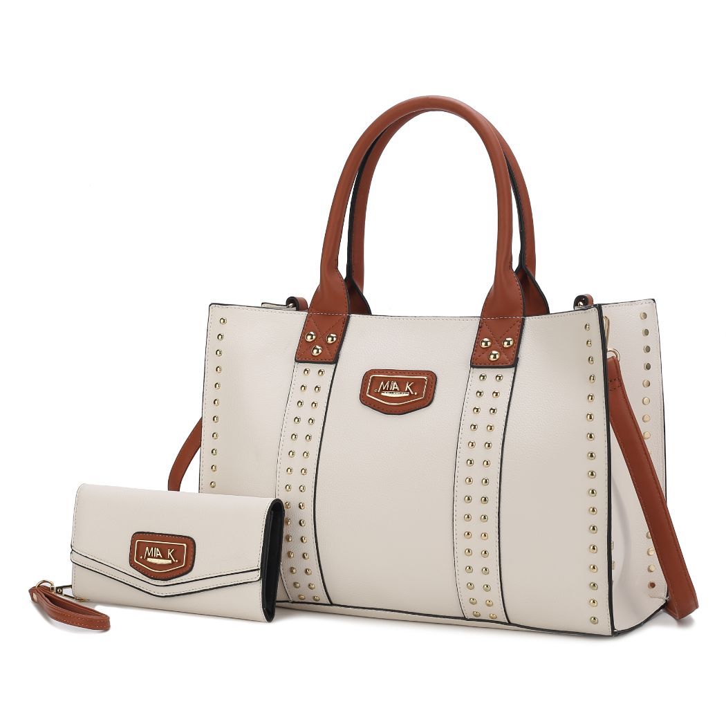 MKF Collection Davina Tote Handbag with wallet Vegan Leather Crossover