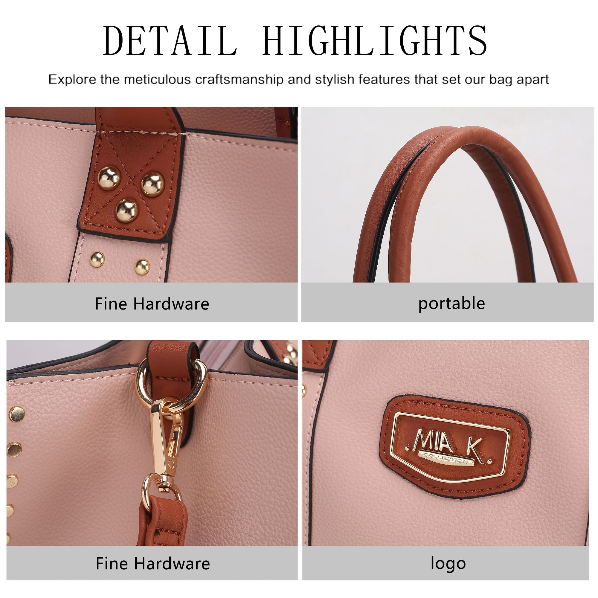 MKF Collection Davina Tote Handbag with wallet Vegan Leather Crossover