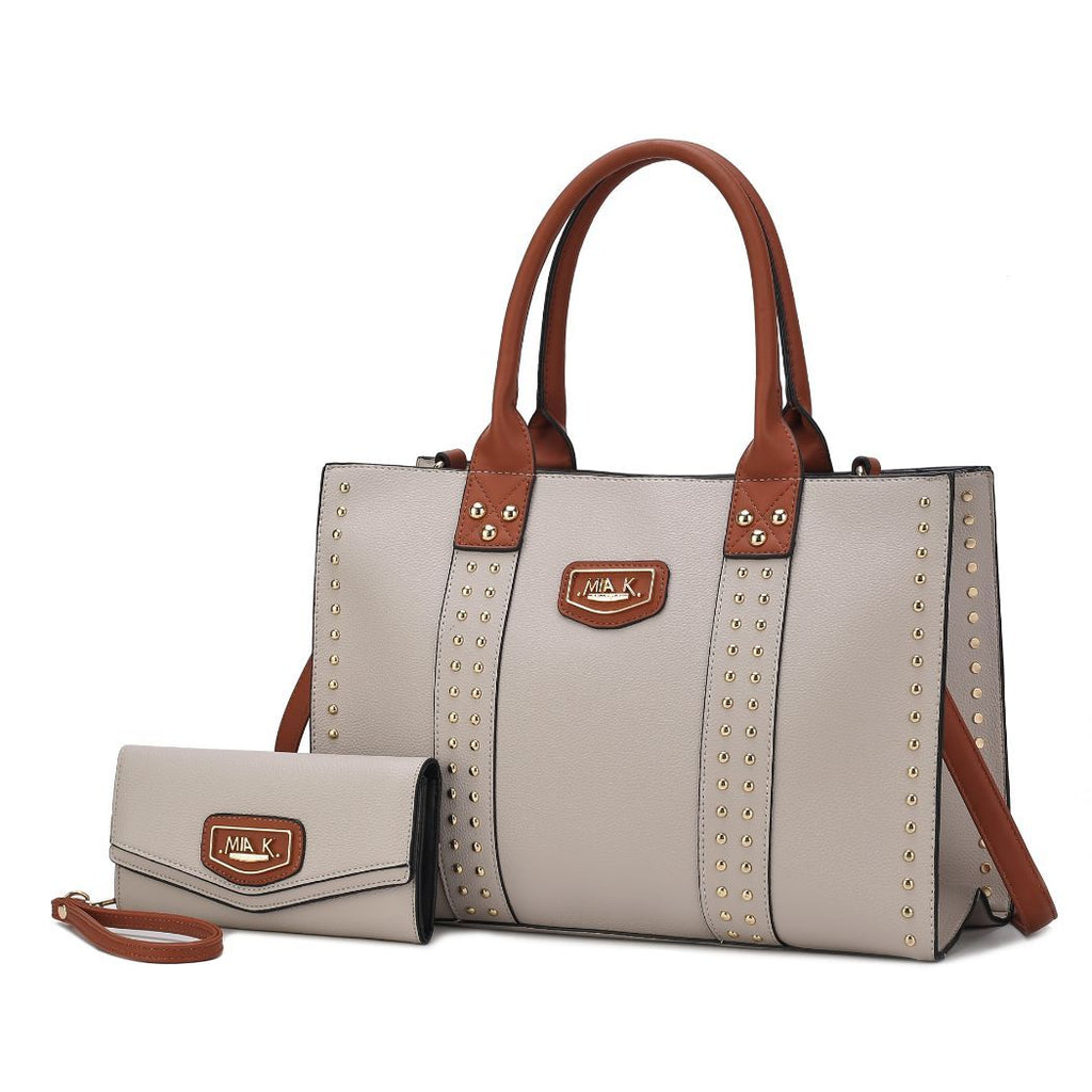 MKF Collection Davina Tote Handbag with wallet Vegan Leather Crossover