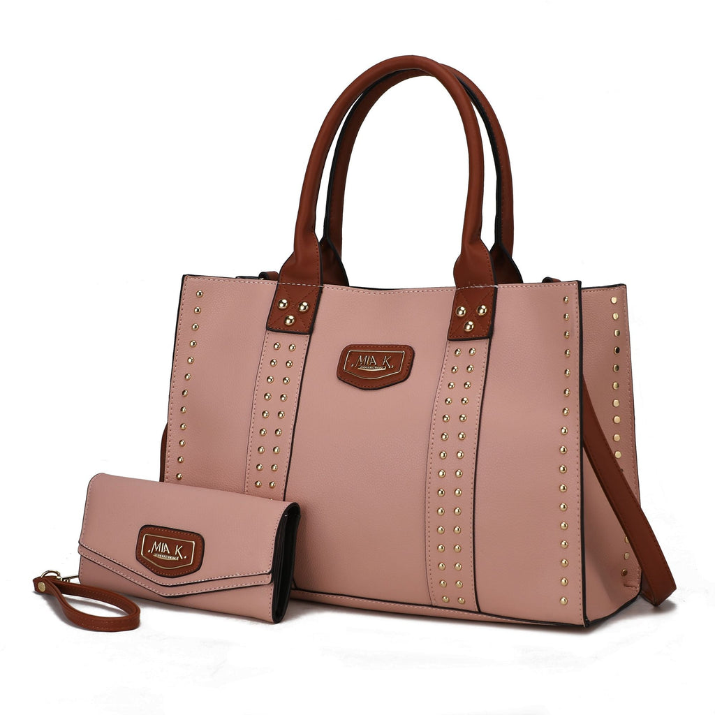 MKF Collection Davina Tote Handbag with wallet Vegan Leather Crossover