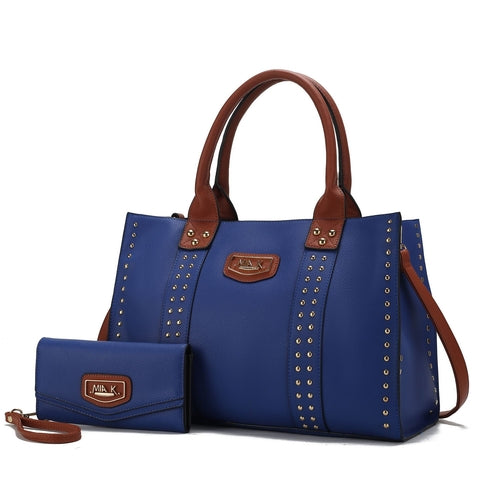 MKF Collection Davina Tote Handbag with wallet Vegan Leather Crossover