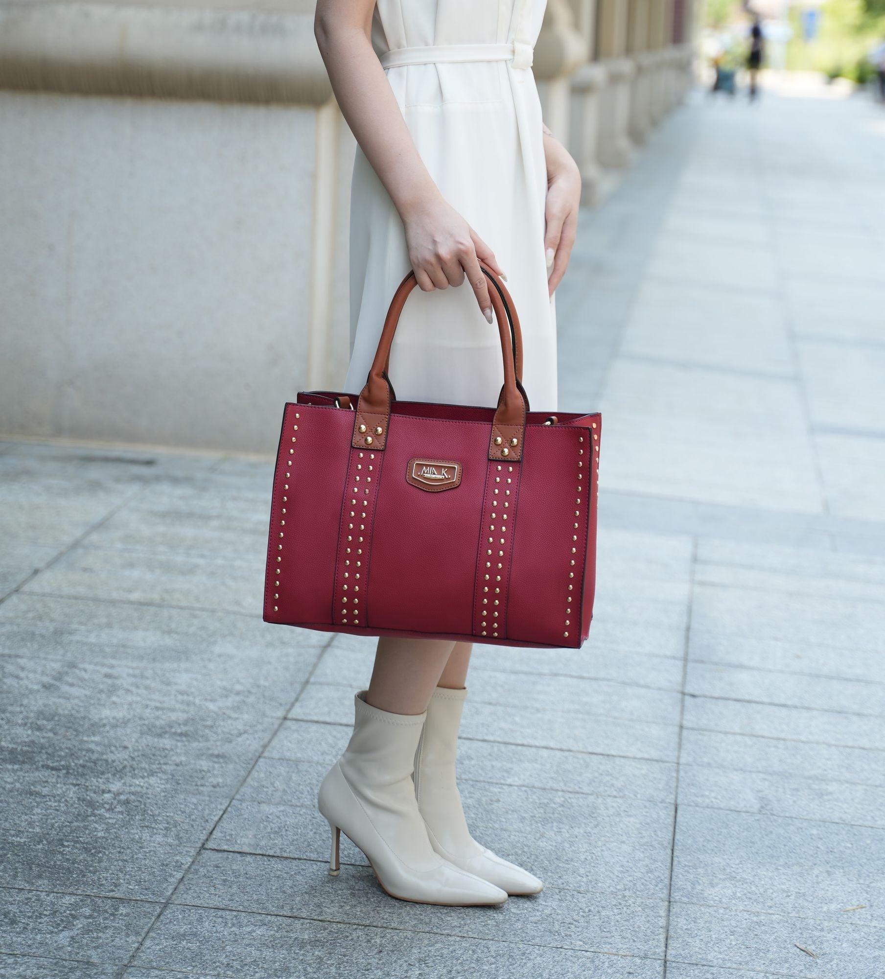 MKF Collection Davina Tote Handbag with wallet Vegan Leather Crossover