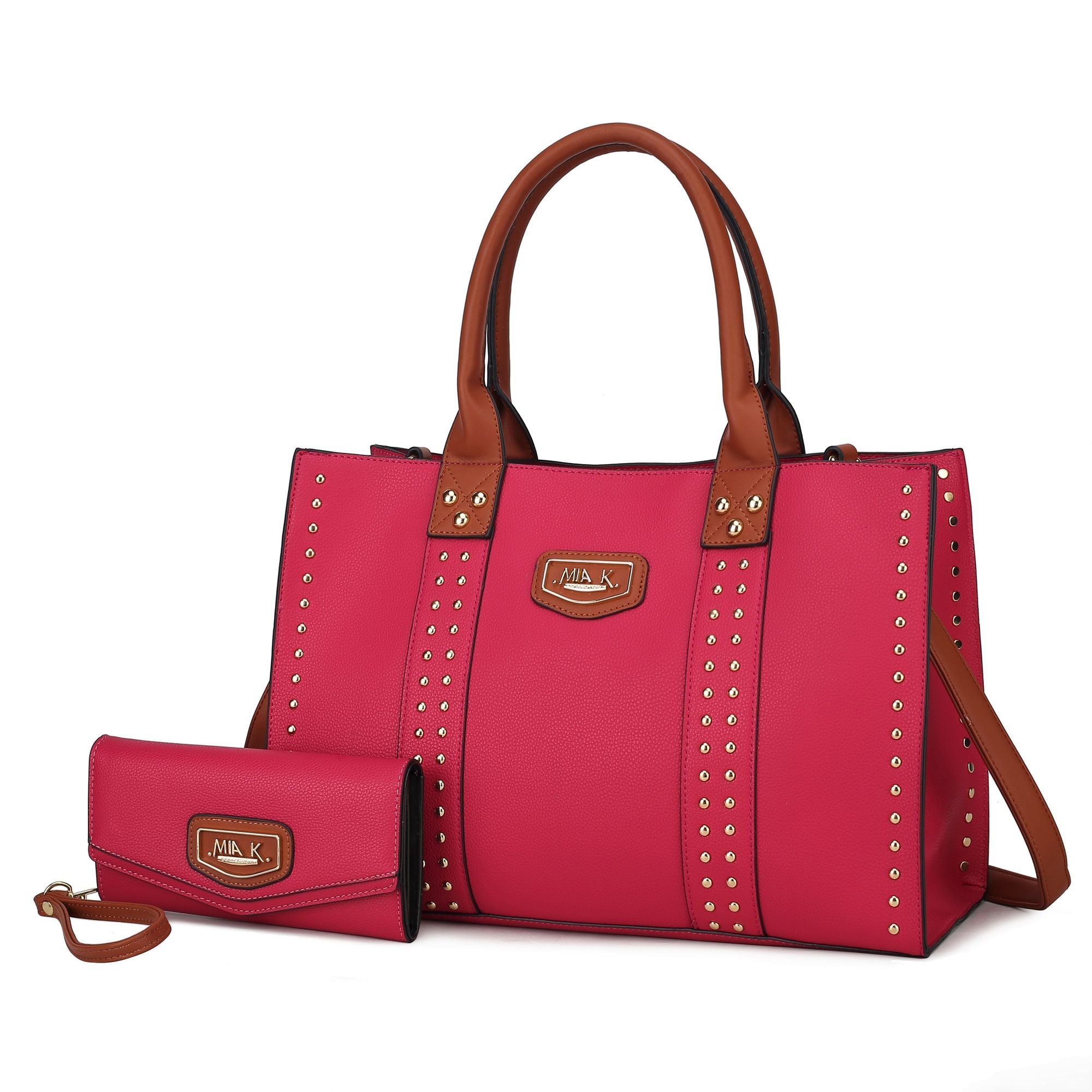 MKF Collection Davina Tote Handbag with wallet Vegan Leather Crossover