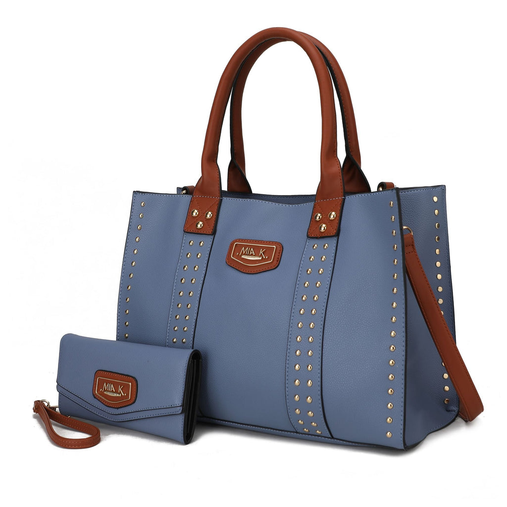 MKF Collection Davina Tote Handbag with wallet Vegan Leather Crossover