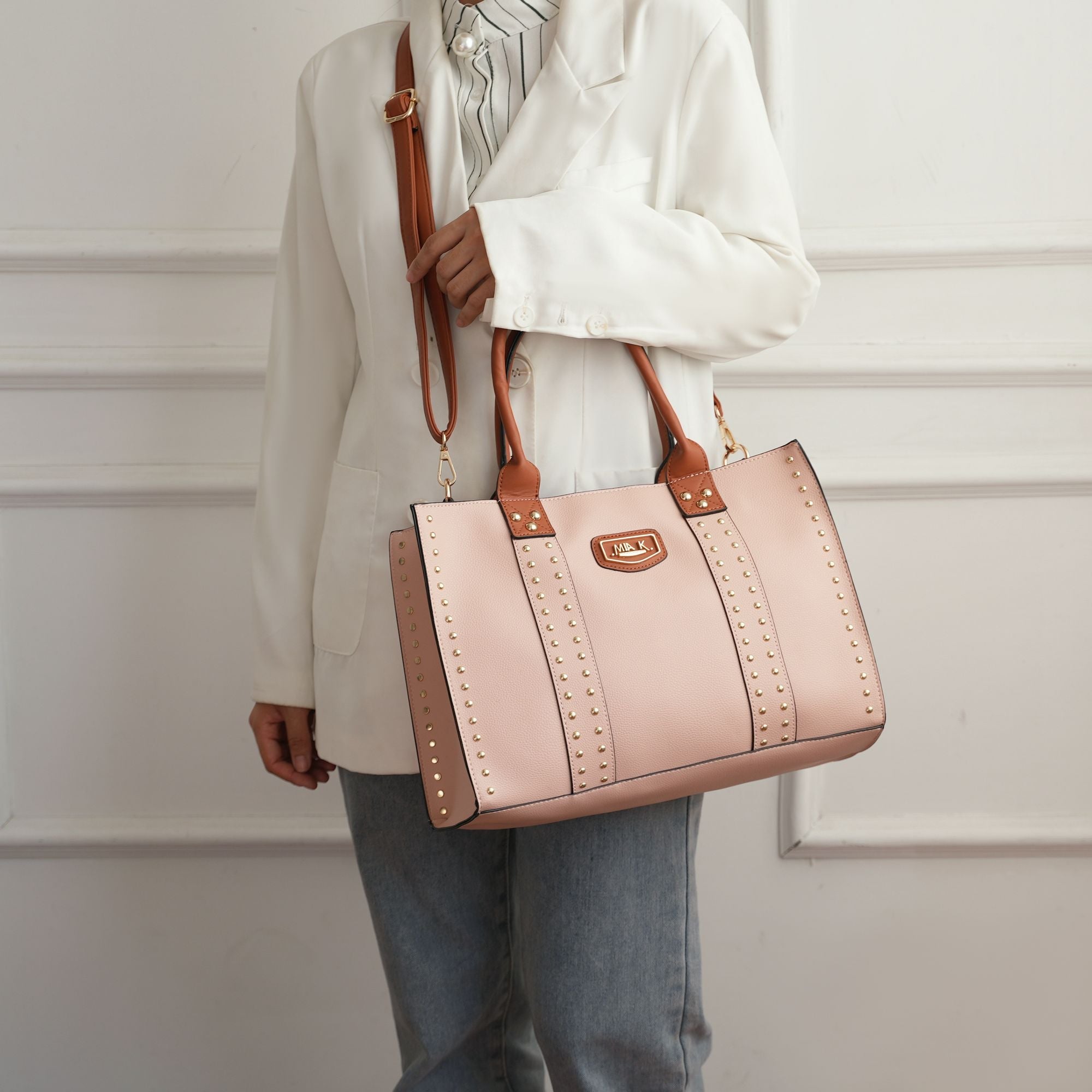 MKF Collection Davina Tote Handbag with wallet Vegan Leather Crossover