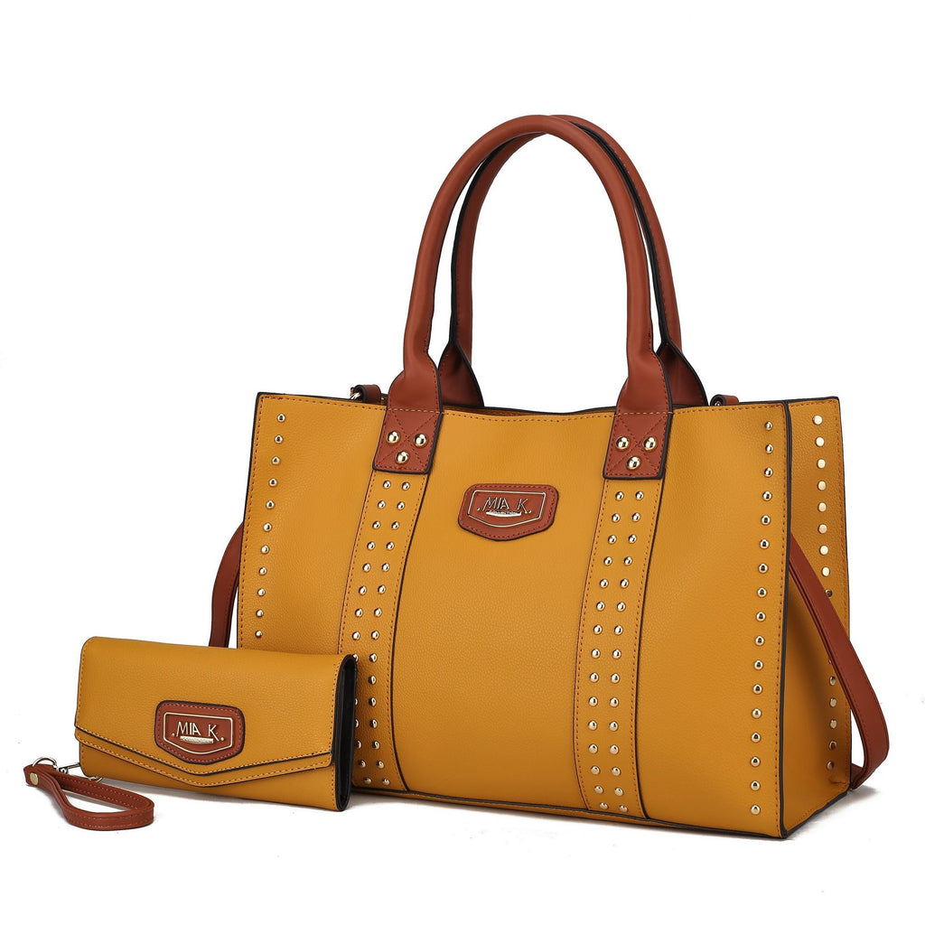 MKF Collection Davina Tote Handbag with wallet Vegan Leather Crossover
