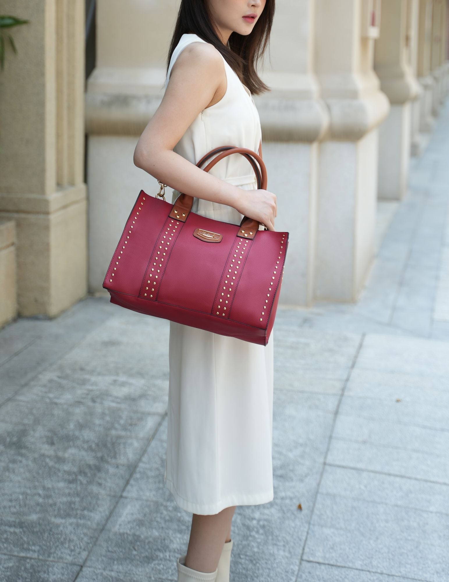 MKF Collection Davina Tote Handbag with wallet Vegan Leather Crossover