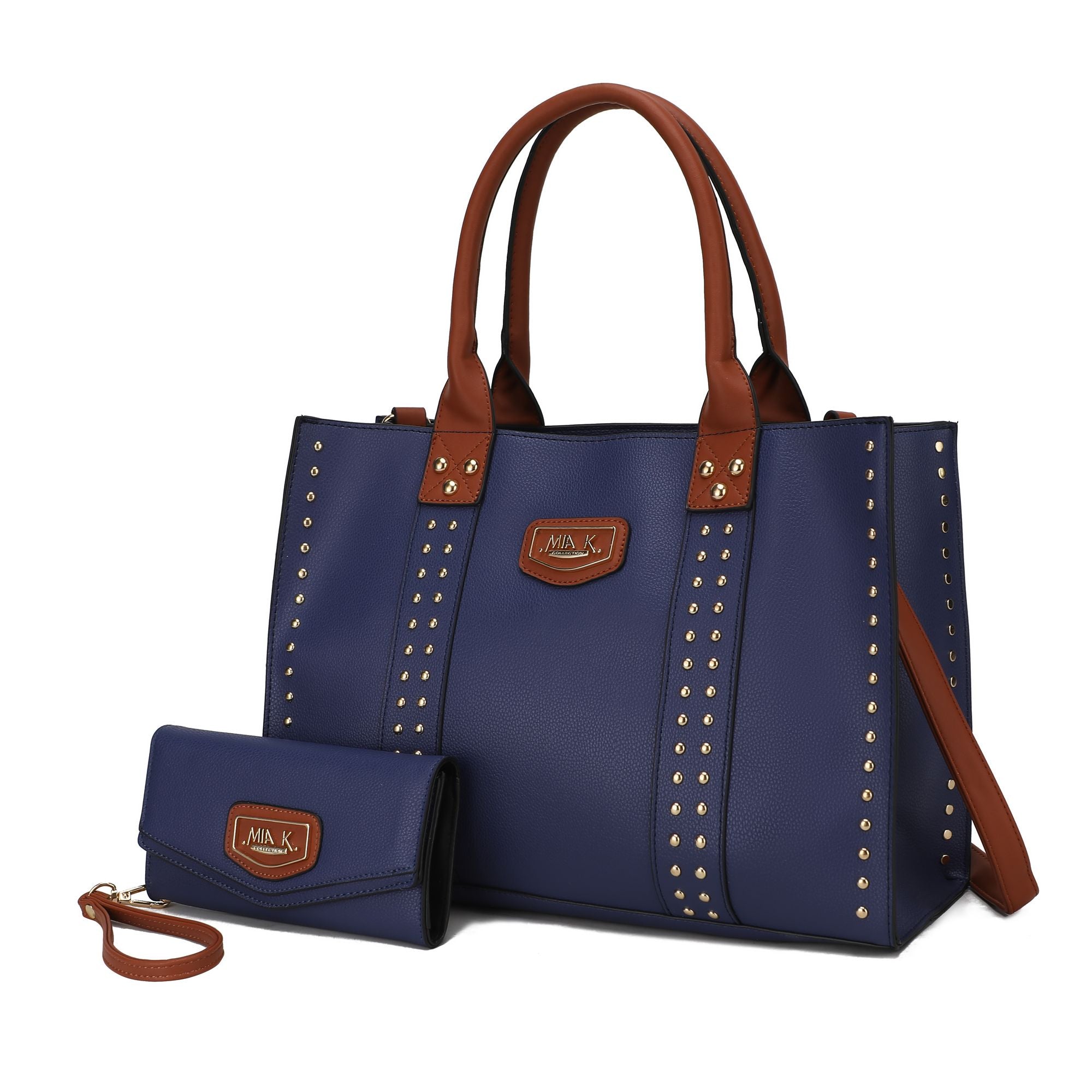 MKF Collection Davina Tote Handbag with wallet Vegan Leather Crossover