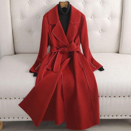 Women's Slim-Fit Wool Overcoat – Timeless Elegance & Comfort